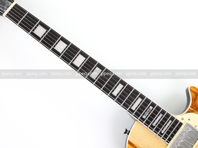 LP Standard Style Ultra-thin Body Electric Guitar with AAA Burl Maple Veneer Top (HY-2569)