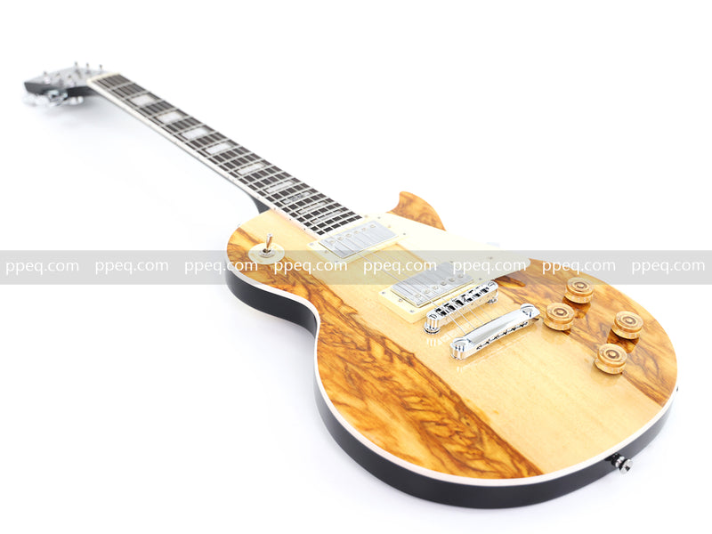 LP Standard Style Ultra-thin Body Electric Guitar with AAA Burl Maple Veneer Top (HY-2569)