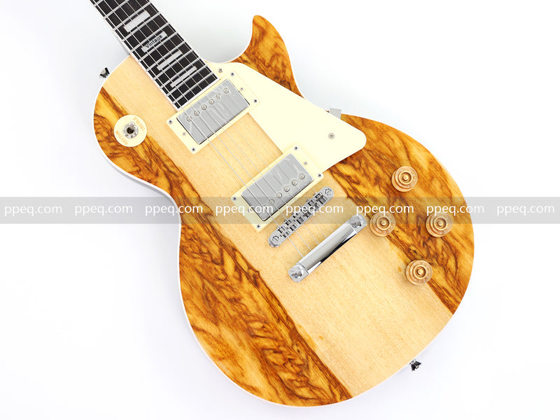 LP Standard Style Ultra-thin Body Electric Guitar with AAA Burl Maple Veneer Top (HY-2569)