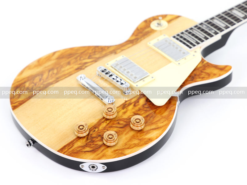 LP Standard Style Ultra-thin Body Electric Guitar with AAA Burl Maple Veneer Top (HY-2569)