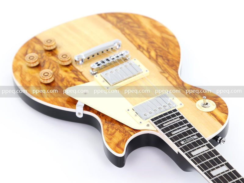 LP Standard Style Ultra-thin Body Electric Guitar with AAA Burl Maple Veneer Top (HY-2569)