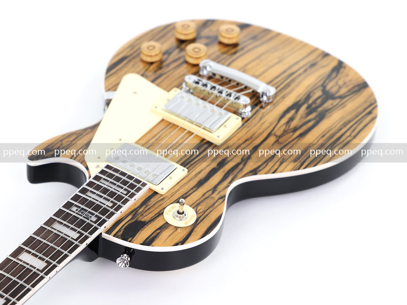 LP Standard Style Ultra-thin Body Electric Guitar with AAA Spalted Maple Veneer (HY-2570)