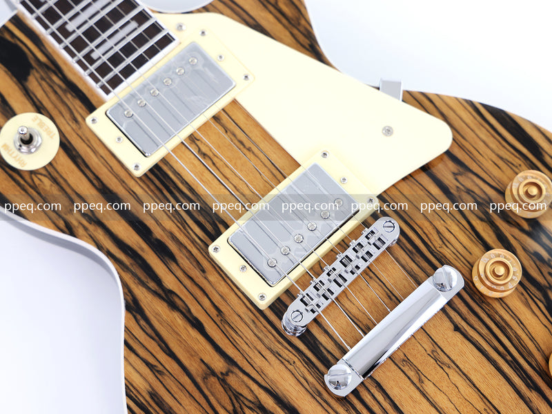 LP Standard Style Ultra-thin Body Electric Guitar with AAA Spalted Maple Veneer (HY-2570)