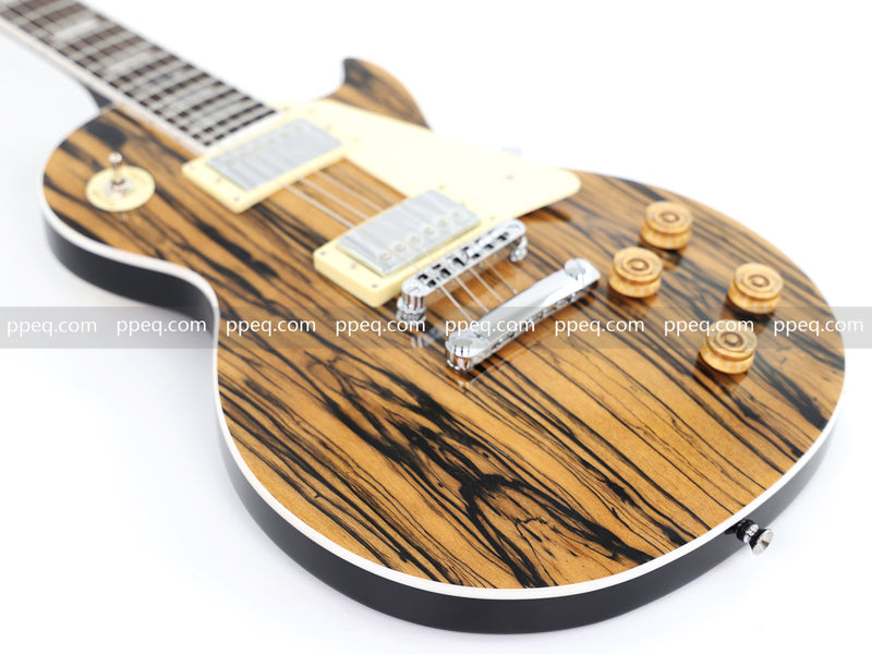 LP Standard Style Ultra-thin Body Electric Guitar with AAA Spalted Maple Veneer (HY-2570)