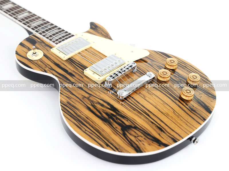 LP Standard Style Ultra-thin Body Electric Guitar with AAA Spalted Maple Veneer (HY-2570)