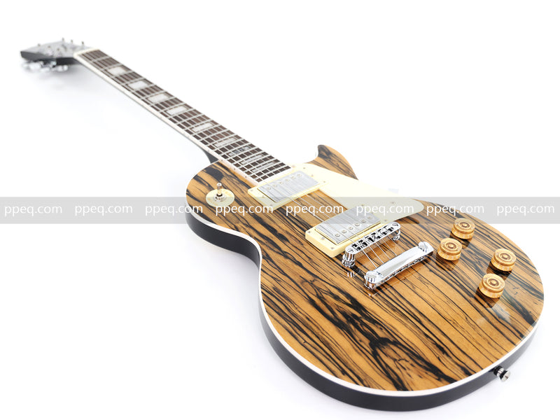 LP Standard Style Ultra-thin Body Electric Guitar with AAA Spalted Maple Veneer (HY-2570)