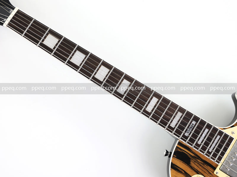 LP Standard Style Ultra-thin Body Electric Guitar with AAA Spalted Maple Veneer (HY-2570)