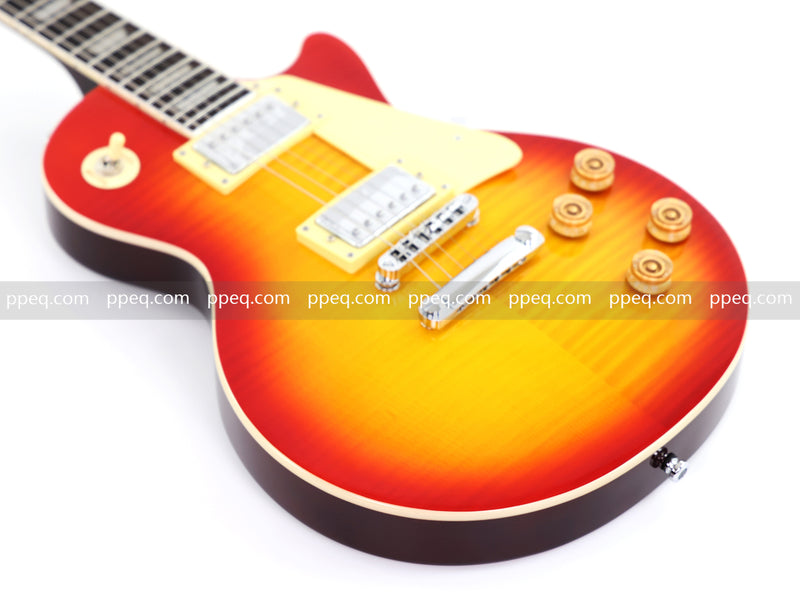 LP Standard Style Electric Guitar with AA Flamed Maple Veneer Top (HY-2540)