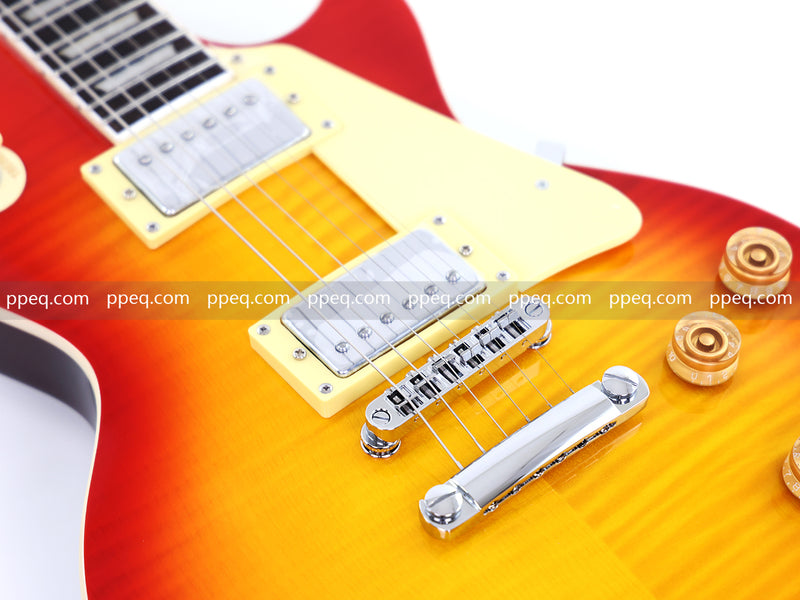 LP Standard Style Electric Guitar with AA Flamed Maple Veneer Top (HY-2540)