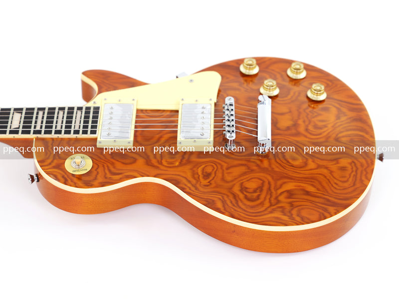 LP Standard Style Electric Guitar with Burl Rosewood Top (YMZ-088)