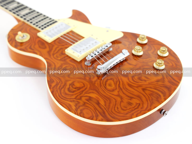 LP Standard Style Electric Guitar with Burl Rosewood Top (YMZ-088)