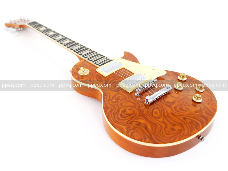 LP Standard Style Electric Guitar with Burl Rosewood Top (YMZ-088)