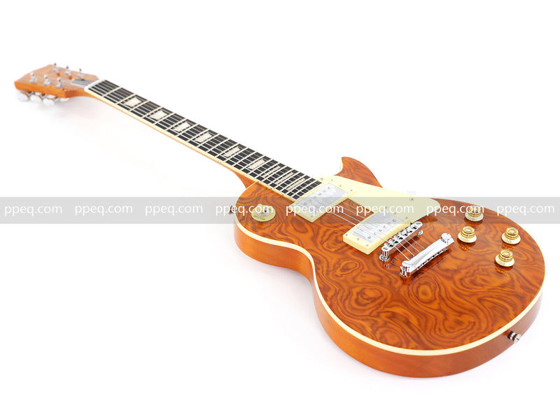 LP Standard Style Electric Guitar with Burl Rosewood Top (YMZ-088)