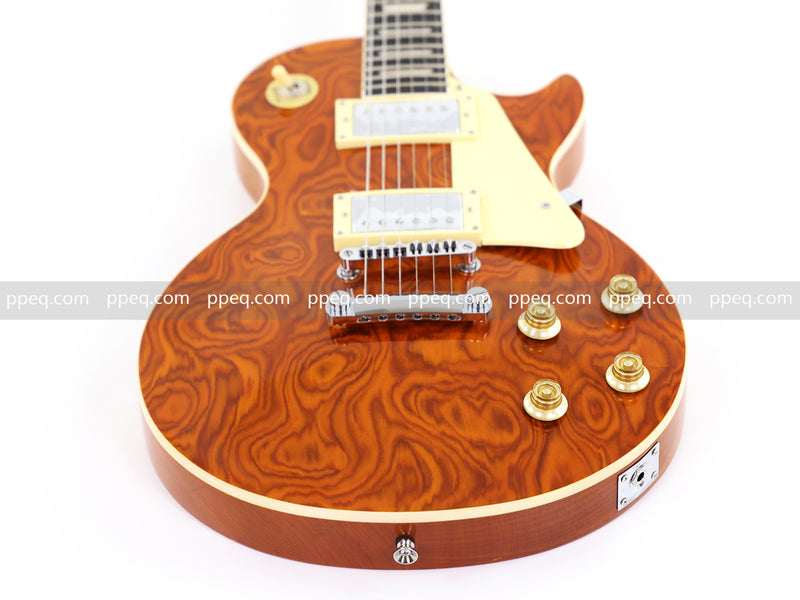 LP Standard Style Electric Guitar with Burl Rosewood Top (YMZ-088)