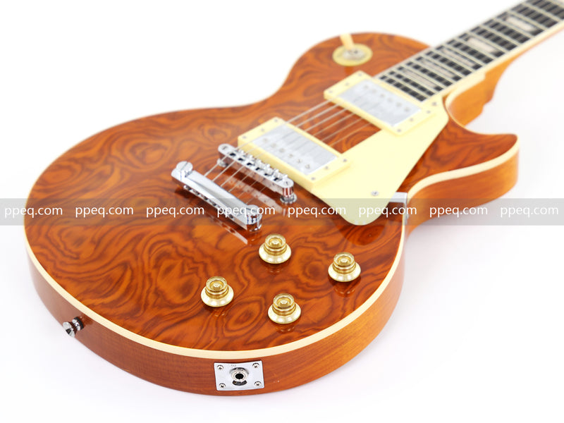LP Standard Style Electric Guitar with Burl Rosewood Top (YMZ-088)