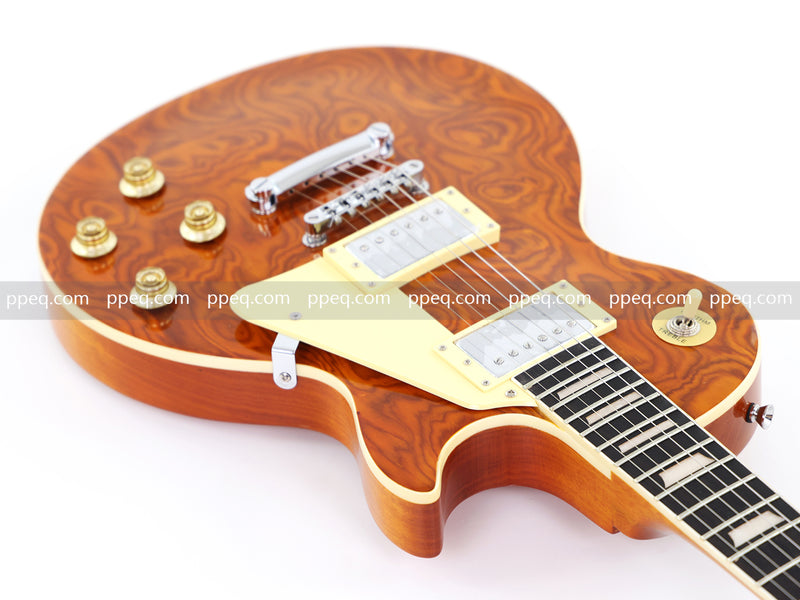 LP Standard Style Electric Guitar with Burl Rosewood Top (YMZ-088)