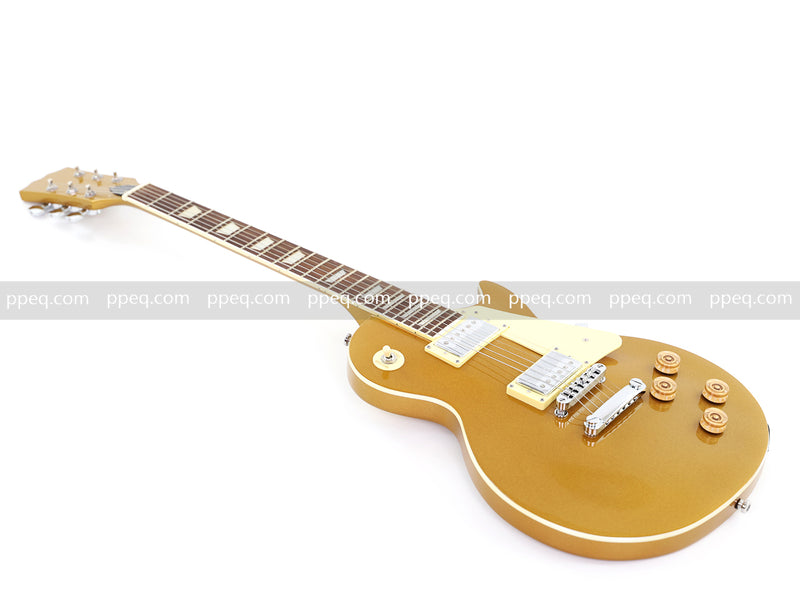 LP Standard Style Electric Guitar with Gloss Gold Metallic Finish (HY-2520)