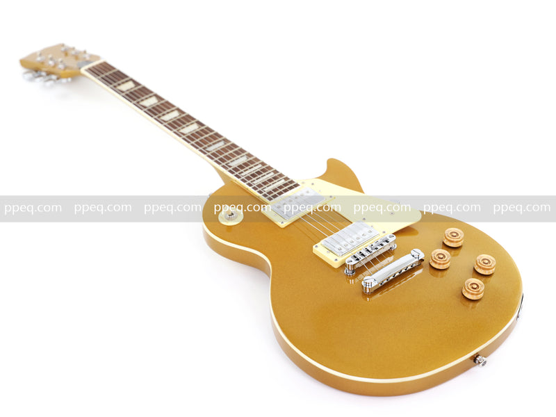 LP Standard Style Electric Guitar with Gloss Gold Metallic Finish (HY-2520)