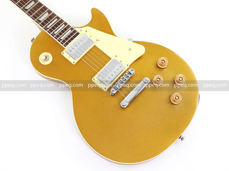 LP Standard Style Electric Guitar with Gloss Gold Metallic Finish (HY-2520)