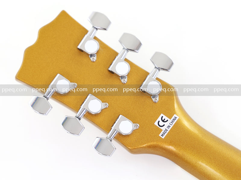 LP Standard Style Electric Guitar with Gloss Gold Metallic Finish (HY-2520)