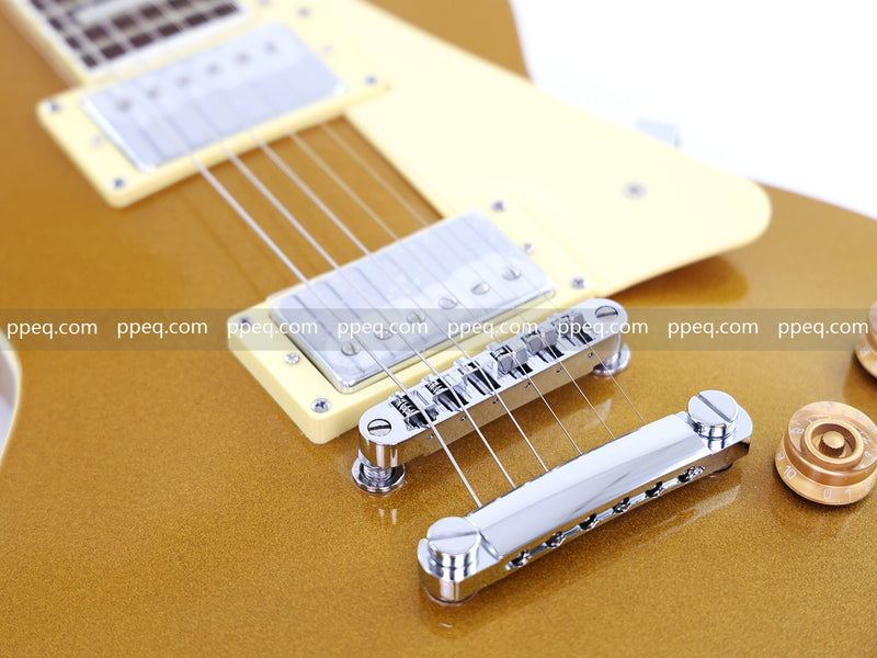 LP Standard Style Electric Guitar with Gloss Gold Metallic Finish (HY-2520)