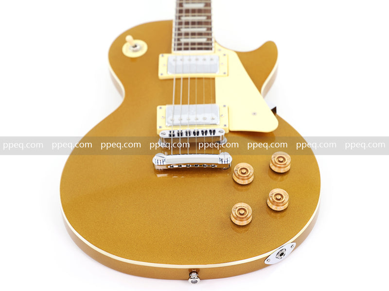 LP Standard Style Electric Guitar with Gloss Gold Metallic Finish (HY-2520)