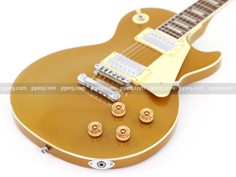 LP Standard Style Electric Guitar with Gloss Gold Metallic Finish (HY-2520)