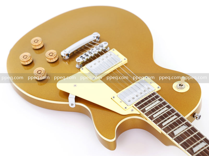 LP Standard Style Electric Guitar with Gloss Gold Metallic Finish (HY-2520)