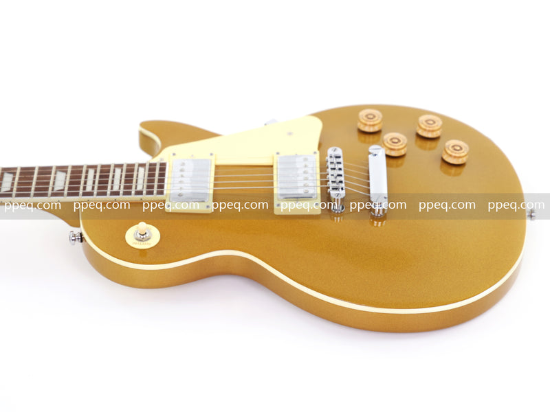 LP Standard Style Electric Guitar with Gloss Gold Metallic Finish (HY-2520)