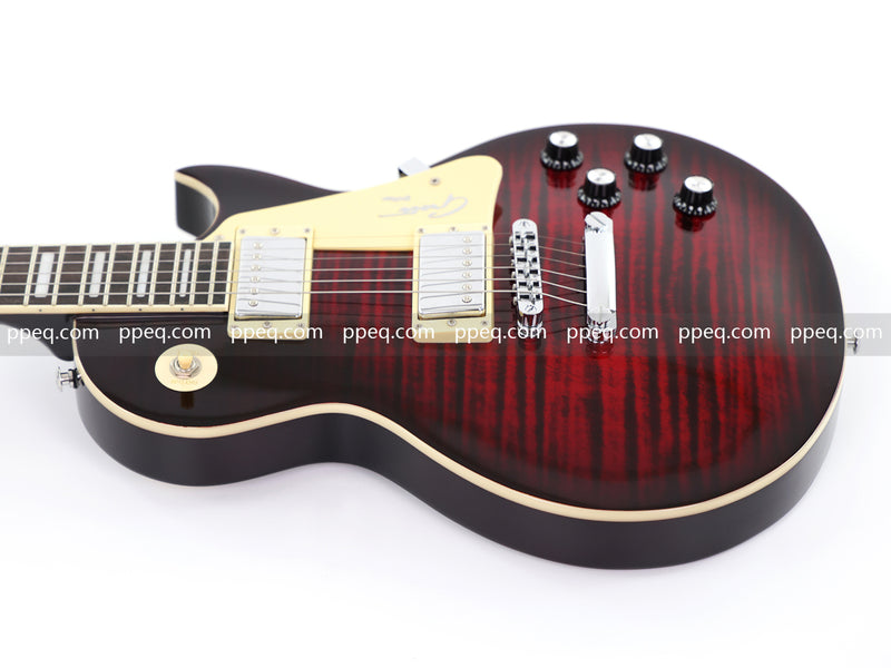 LP Standard Style Electric Guitar with Modern Headstock & Gloss Finish (YMZ-024)