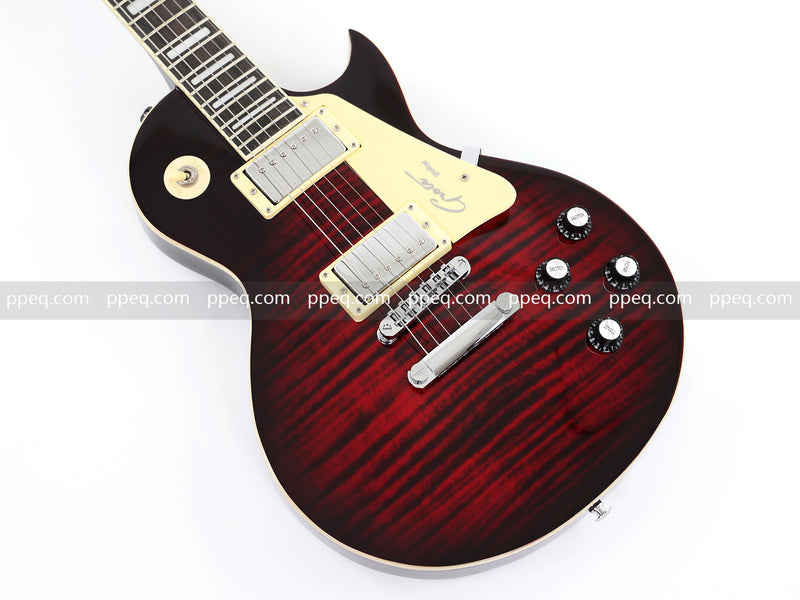 LP Standard Style Electric Guitar with Modern Headstock & Gloss Finish (YMZ-024)