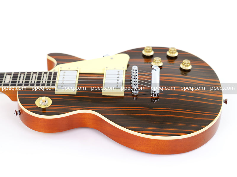 LP Standard Style Electric Guitar with Zebrawood Maple Veneer (YMZ-087)