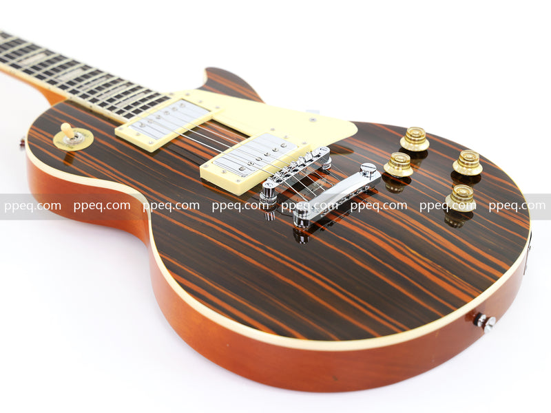 LP Standard Style Electric Guitar with Zebrawood Maple Veneer (YMZ-087)