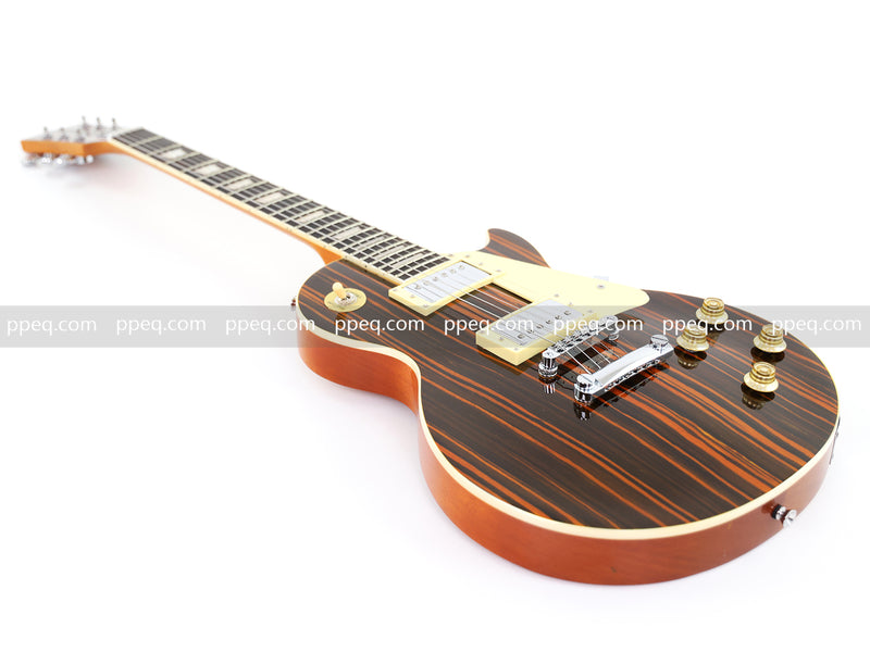 LP Standard Style Electric Guitar with Zebrawood Maple Veneer (YMZ-087)