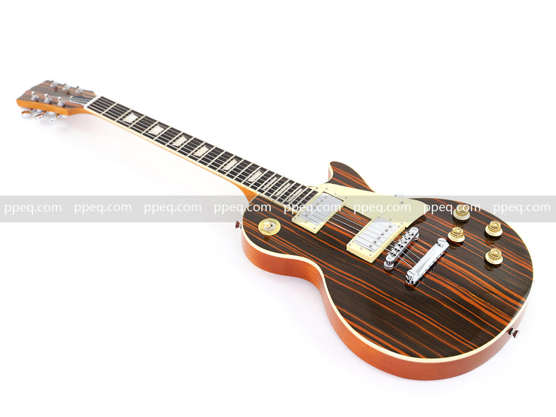 LP Standard Style Electric Guitar with Zebrawood Maple Veneer (YMZ-087)