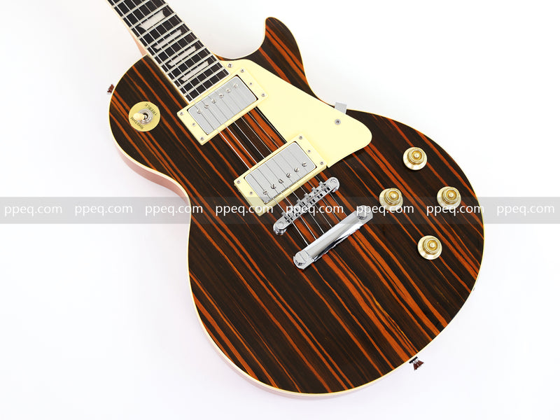 LP Standard Style Electric Guitar with Zebrawood Maple Veneer (YMZ-087)