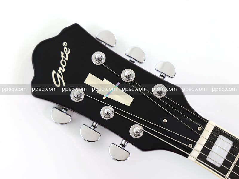 LP Style Electric Guitar with Flant Maple Top & Vibrant Purple Gloss Finish (YMZ-231)