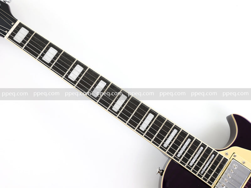 LP Style Electric Guitar with Flant Maple Top & Vibrant Purple Gloss Finish (YMZ-231)