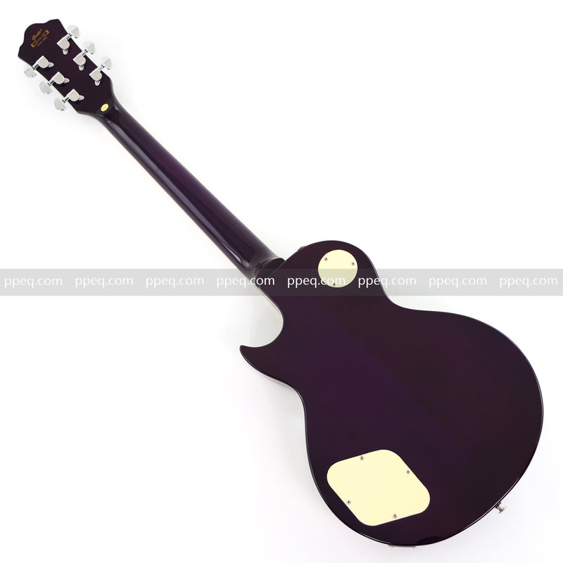 LP Style Electric Guitar with Flant Maple Top & Vibrant Purple Gloss Finish (YMZ-231)