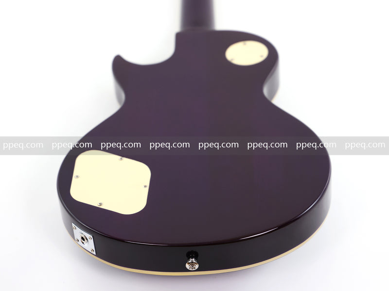 LP Style Electric Guitar with Flant Maple Top & Vibrant Purple Gloss Finish (YMZ-231)