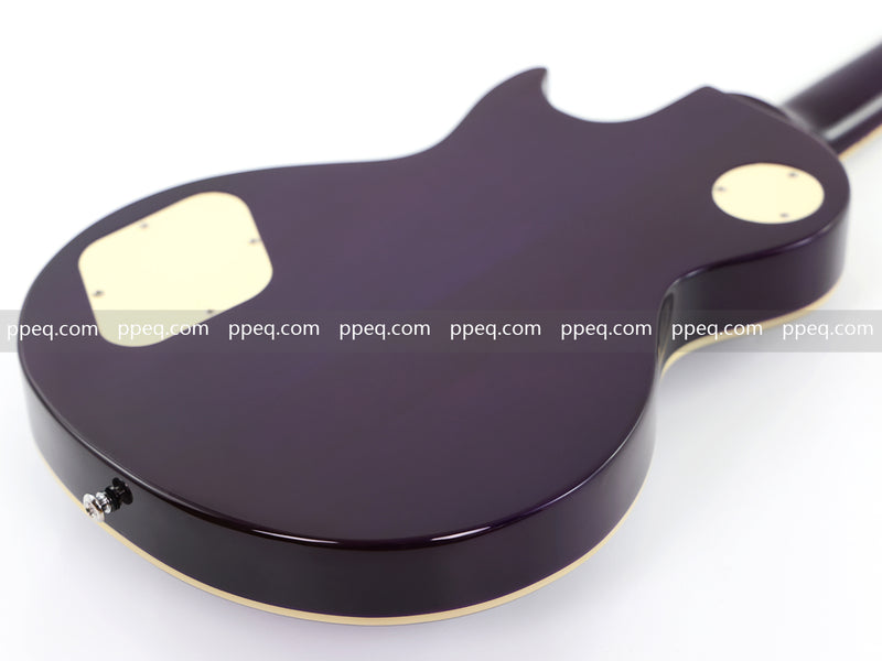 LP Style Electric Guitar with Flant Maple Top & Vibrant Purple Gloss Finish (YMZ-231)