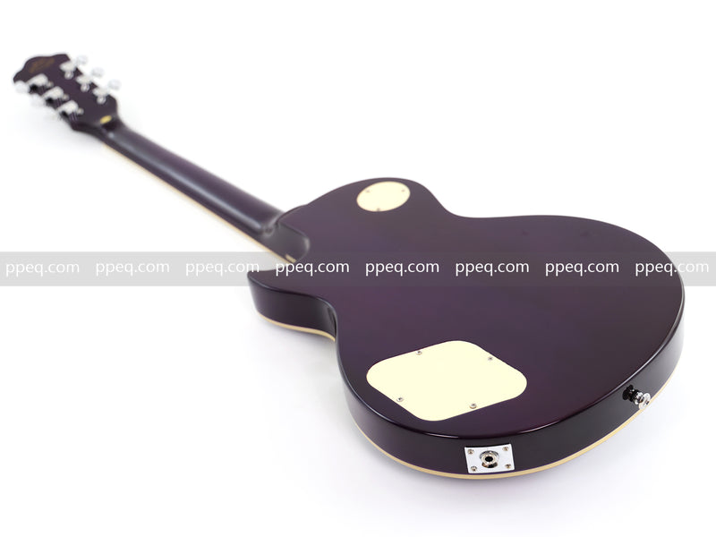 LP Style Electric Guitar with Flant Maple Top & Vibrant Purple Gloss Finish (YMZ-231)