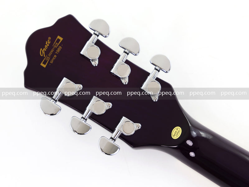 LP Style Electric Guitar with Flant Maple Top & Vibrant Purple Gloss Finish (YMZ-231)