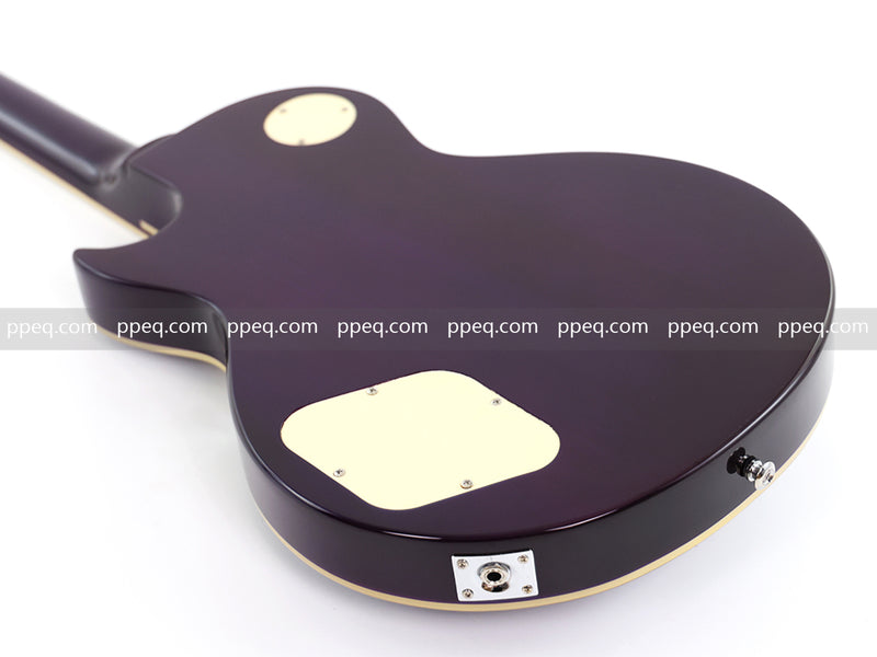 LP Style Electric Guitar with Flant Maple Top & Vibrant Purple Gloss Finish (YMZ-231)