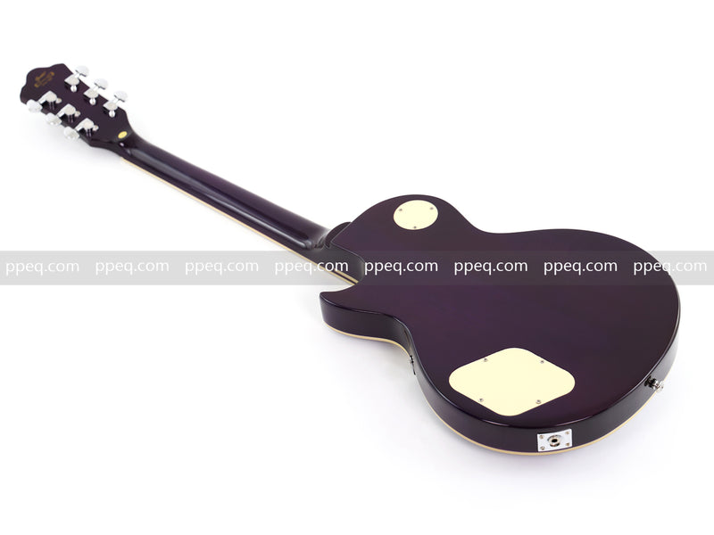 LP Style Electric Guitar with Flant Maple Top & Vibrant Purple Gloss Finish (YMZ-231)