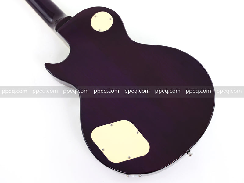LP Style Electric Guitar with Flant Maple Top & Vibrant Purple Gloss Finish (YMZ-231)