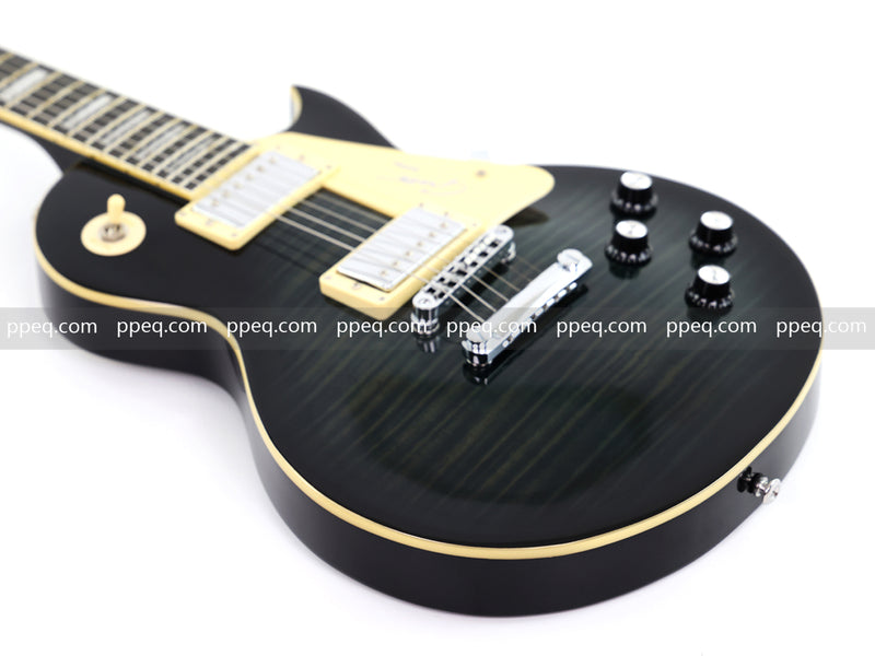 LP Style Electric Guitar with Modern Headstock & Black Gloss Finish (YMZ-270)