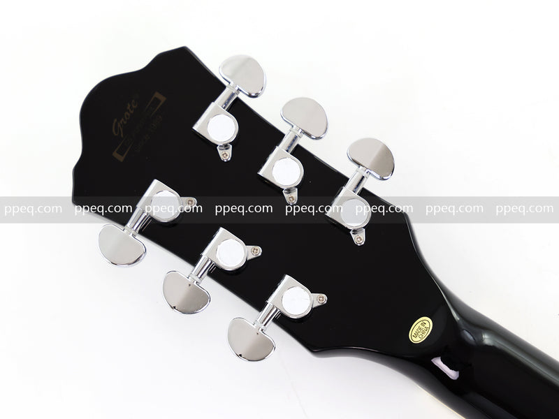 LP Style Electric Guitar with Modern Headstock & Black Gloss Finish (YMZ-270)