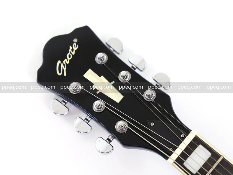 LP Style Electric Guitar with Modern Headstock & Blue Gloss Finish (YMZ-268)