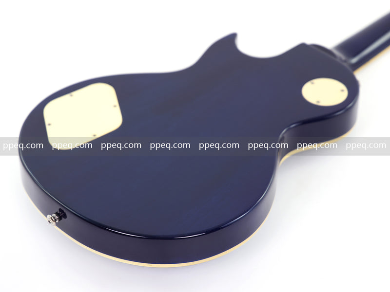 LP Style Electric Guitar with Modern Headstock & Blue Gloss Finish (YMZ-268)